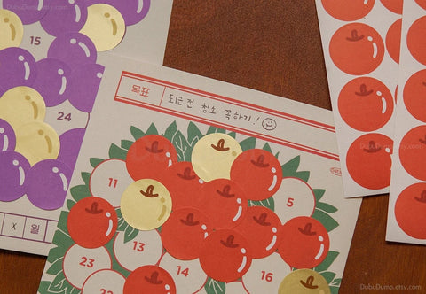 Monthly Goal Tracker Notepad + Sticker [2types]