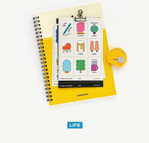 LIFE & PIECES Sticker Collection Pack _ Life | 8sheets