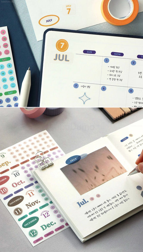 ICONIC Diary Date Sticker [4types] | 3sheets