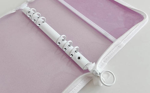 A5 6Ring Cotton Candy Zipper Binder