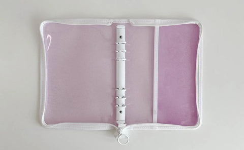 A5 6Ring Cotton Candy Zipper Binder