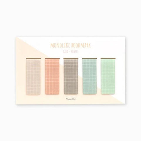 Magnetic Bookmarks _ Grid Sunset 5P