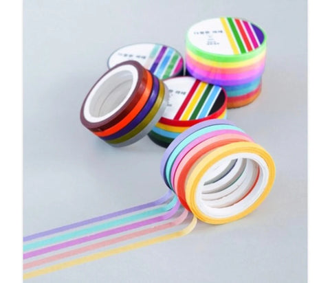 Slim Masking Tapes _ 3mm 5PCS Set [6types]