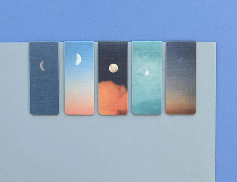 Magnetic Bookmarks _ Moon ver.2 5P