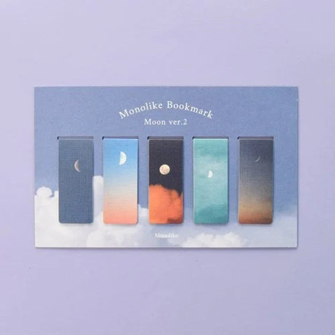 Magnetic Bookmarks _ Moon ver.2 5P