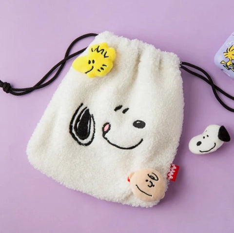 Snoopy Pompom String Pouch