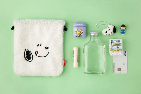 Snoopy Pompom String Pouch