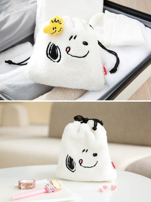 Snoopy Pompom String Pouch