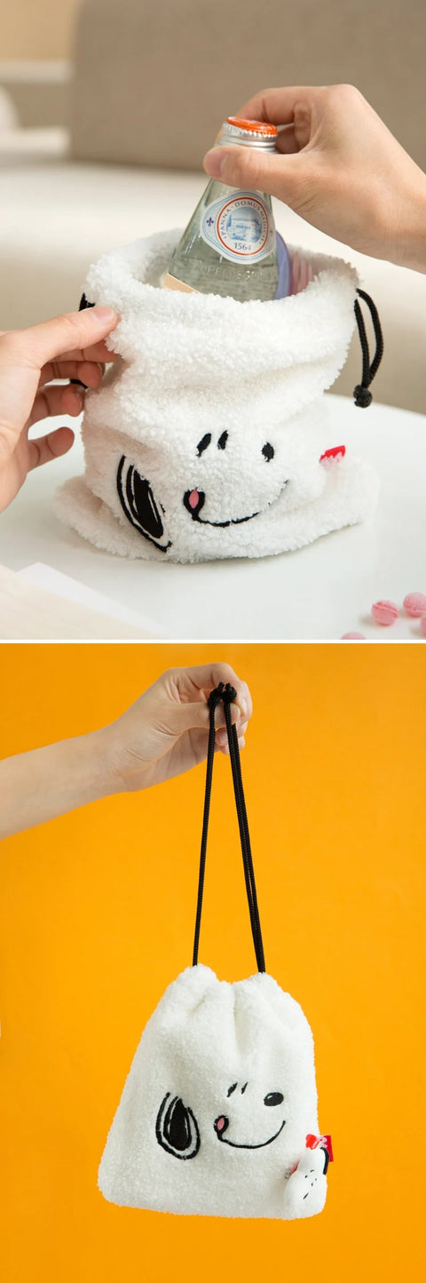 Snoopy Pompom String Pouch