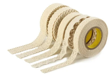 Cotton Lace Adhesive Tape _ Beige [5types] | DIY Tape