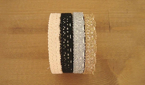 Cotton Lace Adhesive Tape [4colors] | DIY Tape